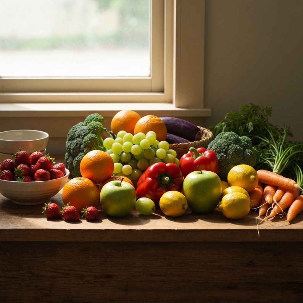 Saisonales Obst und Gemüse